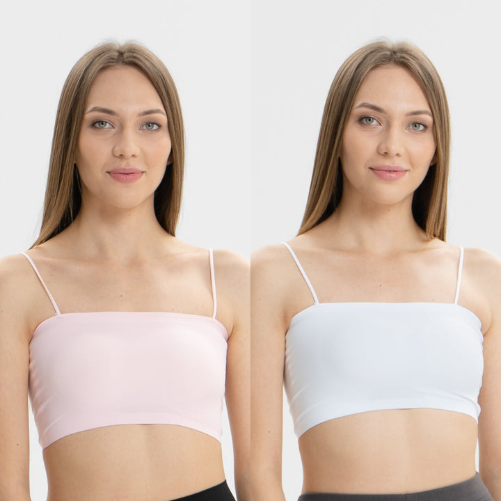 Women's Padded Sports Bra Pack of 2,(Free Size 28 To 34)