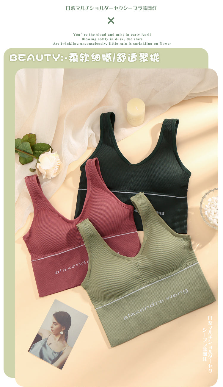 Women's Cotton Lightly Padded Wire Free Sports, Full-Coverage Bra Pack of 3,(Size 28 To 34) Free size